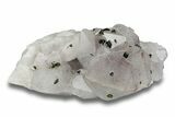 Spotted Phantom Amethyst Crystal Cluster with Epidote - China #290389-1